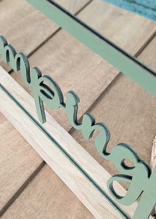 Aufsteller, Camping, personalisierbar