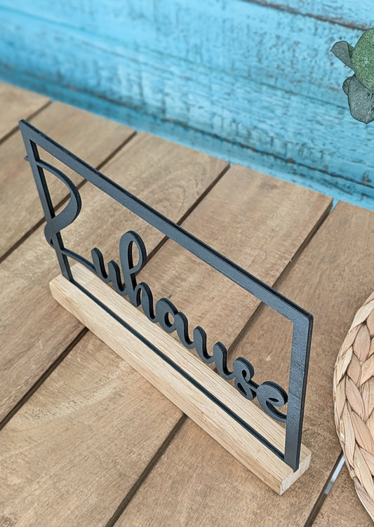 Aufsteller, Zuhause, personalisierbar