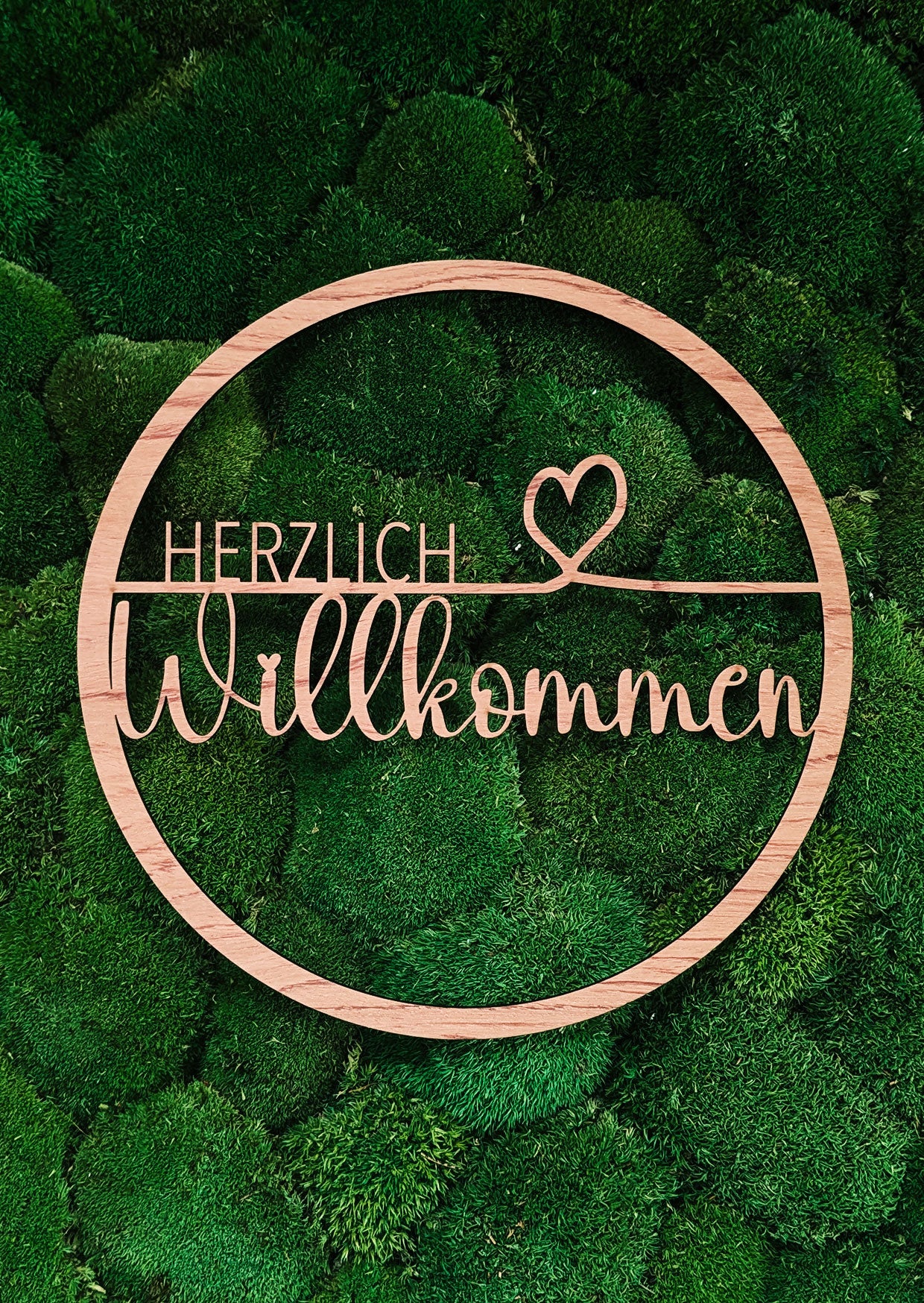 Türkranz, Hoop, Schriftzug "Herzlich Willkomen", mit Herzal