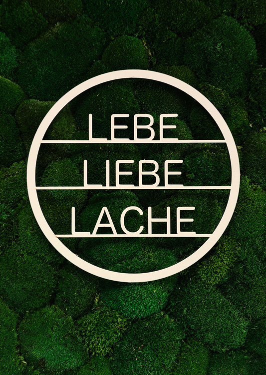 Türkranz, Hoop, Schriftzung "Lebe Liebe Lache"